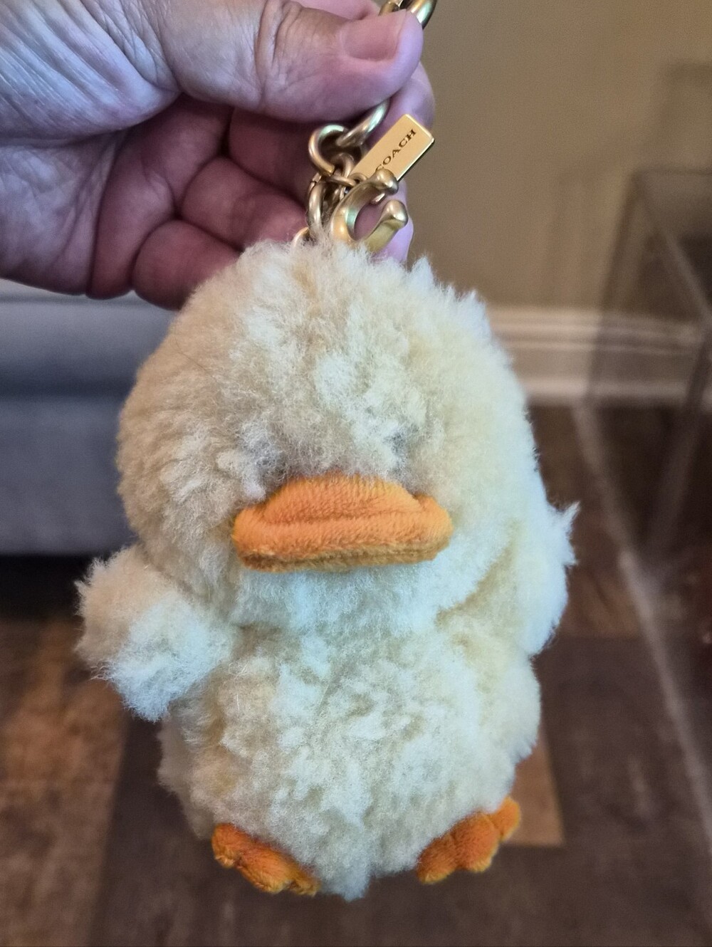 Coach Ducky Bag Charm In Shearling - CER40 - Picture 5 of 9
